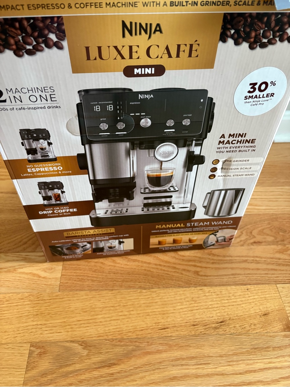 Ninja Luxe Café Mini Espresso & Coffee Machine - Stainless Steel, Black